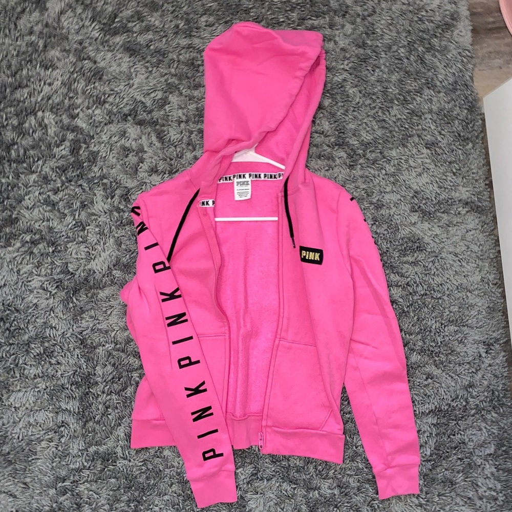pink || pink zip up